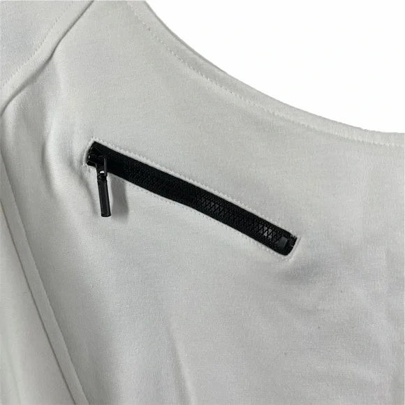 Lane Bryant Jacket 20 White Black Bomber Zipper - Picture 3 of 9